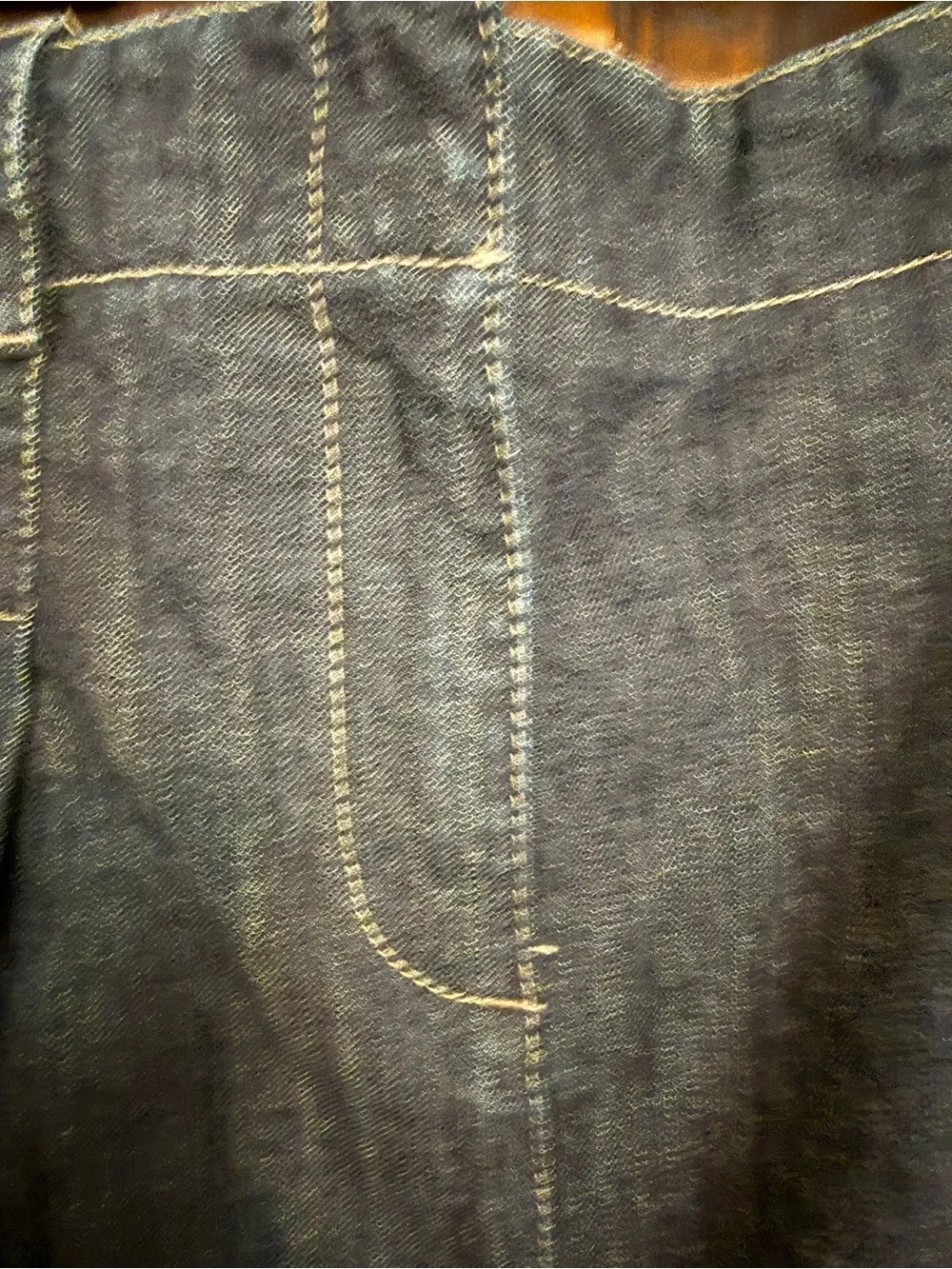 LOFT Dark Indigo Denim Pencil Skirt